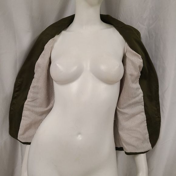 EXPRESS Green Blazer Military Style Size 2 - Picture 7 of 10